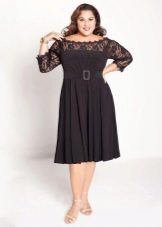 Black dress with a skirt sun for the full