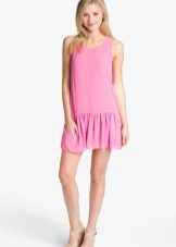 Pink low waist short dress