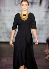 Woolen dress evening high-low