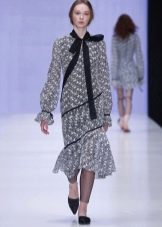 Printed wool dress