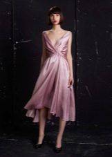 Robe trapèze en crêpe de Chine