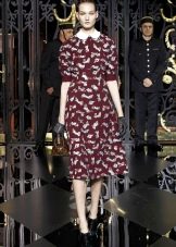 Robe rétro en crêpe de Chine