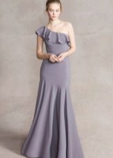Robe en crêpe de Chine à volants