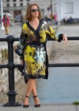 Robe kimono en crêpe de Chine