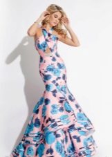 Robe sirène en crêpe de Chine