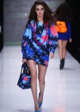 Robe tunique en crêpe de Chine