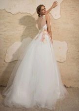 Open back A-line wedding dress