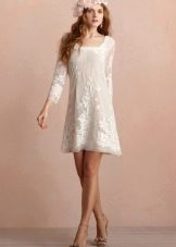 Boho style wedding short dress