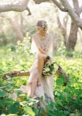 Boho style wedding dress light