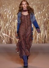 Printed hippie dress