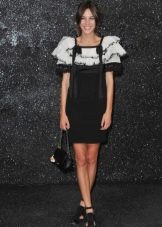 80s style dress with wide shoulders short