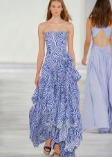 Summer fitted dress to the floor