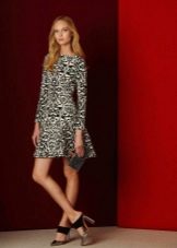 The fitted dress is colored