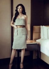 Slim-fit short straight dress