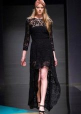 Lace Hi-Lo fitted dress