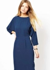 Straight Batwing Sleeve Dress