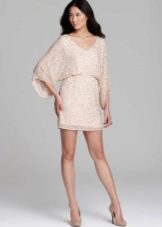 Summer dress with a batwing sleeve