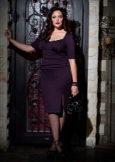Winter dress for plump purple