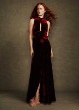Evening dress velvet winter
