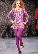 Purple tights for a purple dress