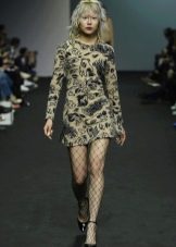 fishnet tights for a beige dress