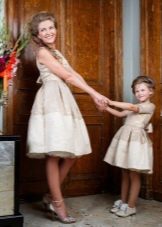 Fluffy dress for girls and mothers