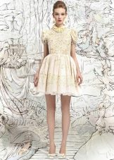White dress in babydoll style short for girls