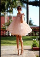 High waisted babydoll dress short for girls
