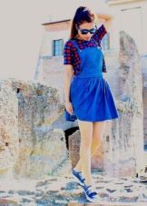 Denim summer sundress for girls 12-14 years old