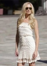 Summer knitted dress for girls short