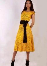 Summer knitted dress for girls midi