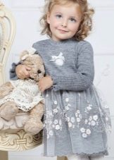 Elegant dress for girls knitted