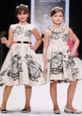 Elegant dress for girls a-line with floral print
