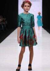 Short dress for girls with floral print