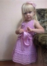 Elegant dress for girls knitted crochet