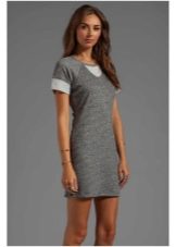 gray footed mini dress
