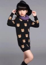 Sweater dress for a girl of 11 years old