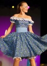 calico dress with flying silhouette