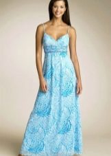 dress from calico with ethnic ornament