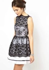 robe en organza noir et blanc