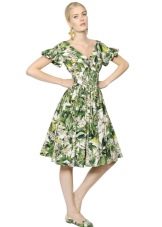summer poplin knee length dress
