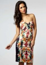 floral print satin dress