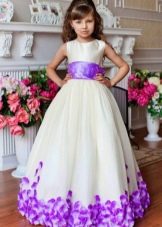 White fluffy dress for 4th grade prom