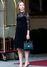 Accessories for a lace dress in the office