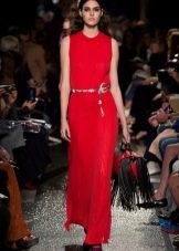 Red bag to red sheath dress