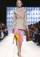 Beige jacket for midi dress