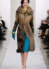 Fur coat for a midi dress