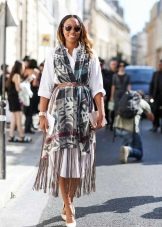 Cape for a spring shirt dress