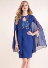 light cape for a blue dress