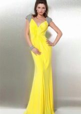 Decorations for a yellow evening dress